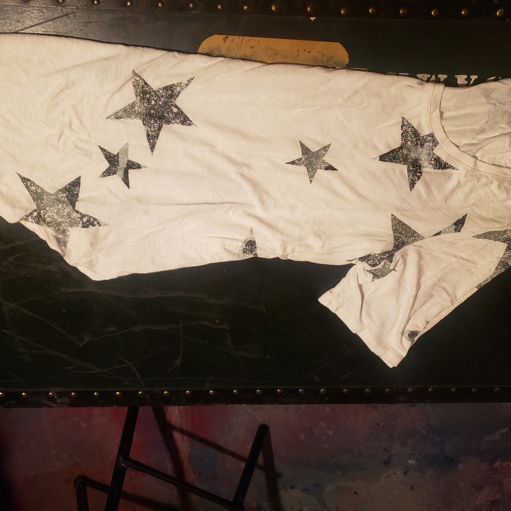 Large Maurices White with Green stars top